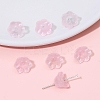 10Pcs Gradient Color Transparent Glass Bead Caps PW-WG464DA-09-1