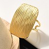 304 Stainless Steel Open Cuff Ring for Women RJEW-B109-03G-03-3
