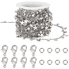 DIY Brass Micro Pave Clear Cubic Zirconia Curb Chains Necklaces/Bracelets Making Kits DIY-BBC0002-63P-1