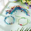 10Pcs 10 Colors Handmade Polymer Clay Adjustable Heishi Bracelet Making AJEW-TAC00053-6