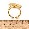 304 Stainless Steel Open Cuff Ring for Women RJEW-A053-06G-07-5