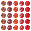 100Pcs 5 Colors Pave Disco Ball Beads RB-TA0001-25-2