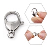 Tarnish Resistant Polished 304 Stainless Steel Lobster Claw Clasps LS-STAS-R072-08A-3