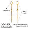 304 Stainless Steel Tassel Hoop Earrings RB4112-1-1