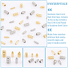 36Pcs 6 Style 201 & 304 Stainless Steel Cord End STAS-UN0052-71-5