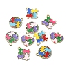 10Pcs 5 Styles Alloy Enamel Pendants ENAM-YW0003-87-1