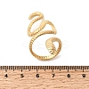 Snake 304 Stainless Steel Cuff Rings for Women RJEW-A091-15G-5