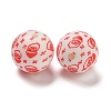 Christmas Round Silicone Beads SIL-K002-02C-1