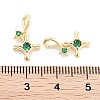 Brass with Cubic Zirconia Pendants KK-P271-34G-3
