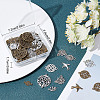 SUNNYCLUE 72Pcs 12 Styles Tibetan Style Alloy Connector Charms TIBE-SC0001-78-7