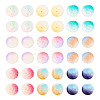 198Pcs 9 Colors Frosted Baking Paint Crackle Glass Beads with Glitter Powder DGLA-TA0001-23-2
