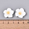 Plumeria Flower Opaque Resin Cabochons CRES-T025-30A-02-4