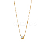 Polygon with Rhombus 304 Stainless Steel Shell Pendant Necklaces STAS-OY009-39G-1