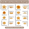 16Pcs 8 Styles Brass Bead Caps KK-BBC0023-52-2