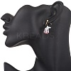 Cattle Glass Seed Bead Woven Stud Earrings EJEW-MZ00596-3