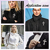 4Pcs Cross Rhinestone Lapel Pins JEWB-HY0001-50S-5