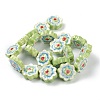 Handmade Porcelain Flower Beads Strands PORC-J008-04C-3