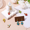 10Pcs 5 Colors Glass Seed Beads Alloy Pendants FIND-TA0005-74-6