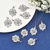 SHEGRACE Brass Micro Pave Clear Cubic Zirconia Pendants XGRQ2C491-405P-5