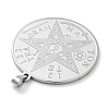 Anti-Tarnish 304 Stainless Steel Pendants STAS-U030-03P-2