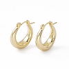Brass Thick Hoop Earrings for Women EJEW-I270-02G-1