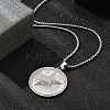 201 Stainless Steel Rhinestone Pendant Necklaces for Women LS-NJEW-U021-01P-3