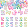 20Pcs UV Plating Transparent Acrylic European Beads OACR-TADJ0001-19Z-1