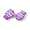 Transparent Glass and Enamel Beads Strands GLAA-T034-01G-3