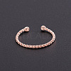 SHEGRACE Classic Real Rose Gold Plated 925 Sterling Silver Twisted Cuff Tail Ring JR295B-3