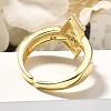 Brass Micro Pave Clear Cubic Zirconia Cuff Rings RJEW-U035-10GP-3