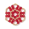 Glass Seed Beaded Pendants PALLOY-MZ01245-03-1