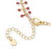 Brass Enamel Beaded Link Chains & Paperclip Chains Bracelets for Women BJEW-JB13568-5