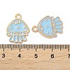 Alloy Enamel Pendants ENAM-O001-08D-G-3