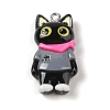 Opaque Resin Cat Pendants RESI-S399-07C-1