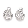 304 Stainless Steel Conch Shaped Charms STAS-T067-54P-1