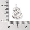 Rack Plating Brass Balloon Letter Pendants KK-C050-01P-S-3