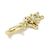 Rack Plating Brass Pave Cubic Zirconia European Dangle Charms X-KK-R163-08A-G-2