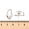 925 Sterling Silver Clear Cubic Zirconia Round Stud Earrings EJEW-L300-01P-5