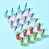 24Pcs 6 Colors Plastic Imitation Drink Pendants CRES-FS0001-27-7