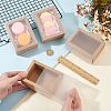 Foldable Paper Drawer Boxes with Clear Plastic Cover LS-CON-WH0095-68B-05-3