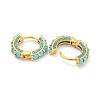 Rack Plating Brass Micro Pave Cubic Zirconia Hoop Earring EJEW-C102-13G-3