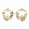 Alloy Enamel Pendants ENAM-S126-002-RS-2