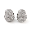 Brass Micro Pave Clear Cubic Zirconia Pendants KK-Q816-08P-1