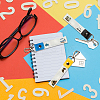PU Leather & Cotton Name Marker Keychain AJEW-WH0514-035-7