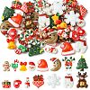 45Pcs 15 Styles Christmas Opaque Resin Cabochons RESI-YW0001-99-1