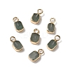 Natural Green Aventurine Rectangle Charms G-Q169-07G-05-1