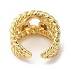 Rack Plating Real 18K Gold Plated Brass Hollow Open Cuff Rings RJEW-B048-07G-3