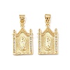 Brass Micro Pave Cubic Zirconia Pendants KK-F919-19G-1