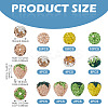 64Pcs Handmade Polymer Clay Rhinestone Beads CLAY-BT0001-15-4
