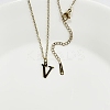 304 Stainless Steel Letter Pendant Necklaces NJEW-WH0027-26V-G-1